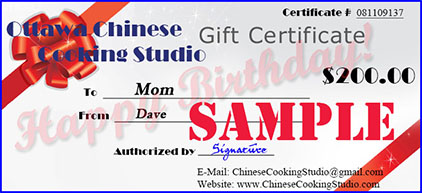 personalized gift certificate